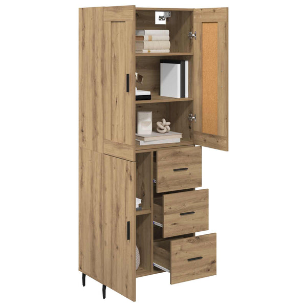 Korkea kaappi 2 kpl Artisan tammi 69,5 x 34 x 180 cm