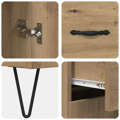 Korkea kaappi Artisan tammi 69,5 x 34 x 180 cm Tekninen puu