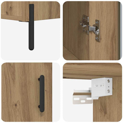 Korkea kaappi Artisan tammi 69,5 x 34 x 180 cm Tekninen puu