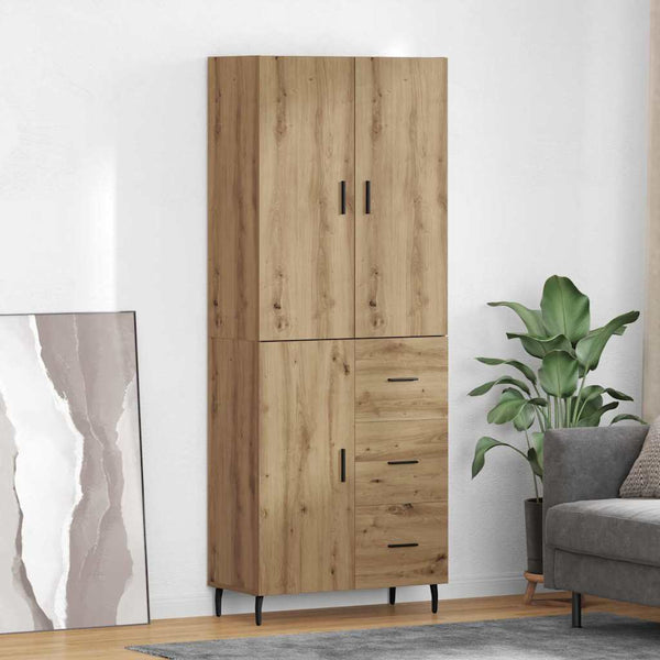 Artisan korkea kaappi laatikon kanssa tammi 69,5 x 34 x 180 cm