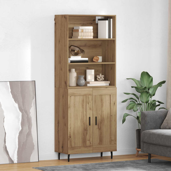 Korkea kaappi 2 kpl Artisan tammi 69,5 x 32,5 x 180 cm