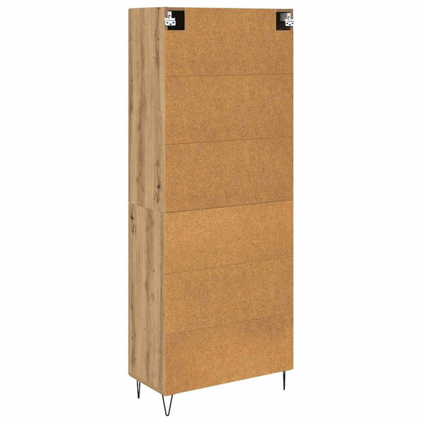 Korkea kaappi 2 pcs lasia ja Tekniikkapuuta Artisan tammesta
