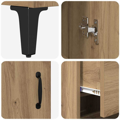 Korkea kaappi Artisan tammi 69,5 x 34 x 180 cm Tekninen puu