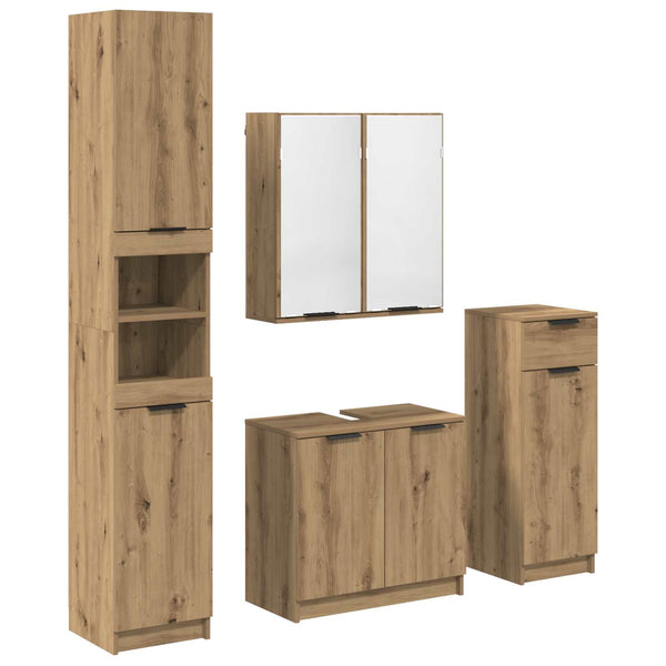 Kylpyhuonekalustesetti 4 kpl Artisan tammi 64,5 x 33,5 x 59 cm
