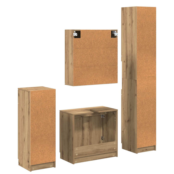 Kylpyhuonekalustesetti 4 kpl Artisan tammi 64,5 x 33,5 x 59 cm
