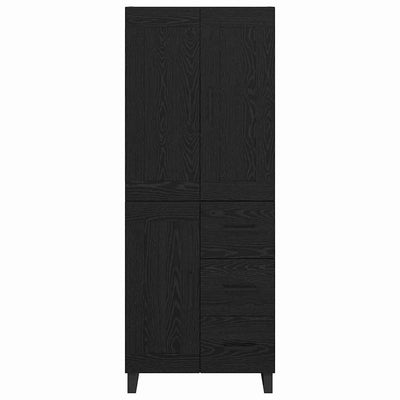 Korkea kaappi laatikon kanssa 2 pcs Musta tammi. Tekninen puu