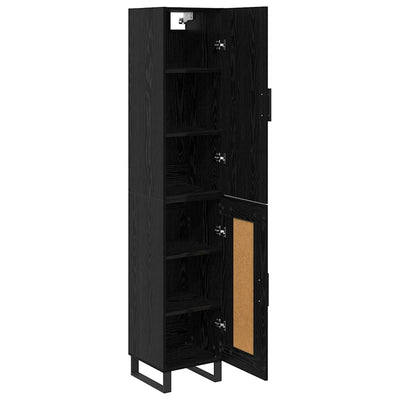 Korkea kaappi Musta tammi. 34,5 x 34 x 180 cm Tekninen puu