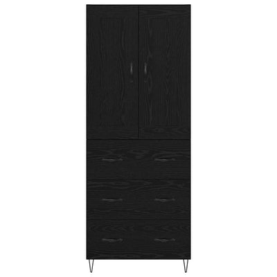 Korkea kaappi Musta tammi. 69,5 x 34 x 180 cm Tekninen puu