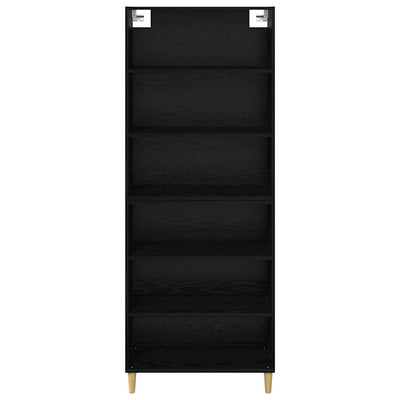 Korkea kaappi 2 pcs Musta tammi. 69,5 x 32,5 x 180 cm