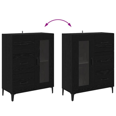 Korkea kaappi Musta tammi. 69,5 x 34 x 180 cm Tekninen puu