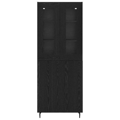 Korkea kaappi Musta tammi. 69,5 x 34 x 180 cm Tekninen puu