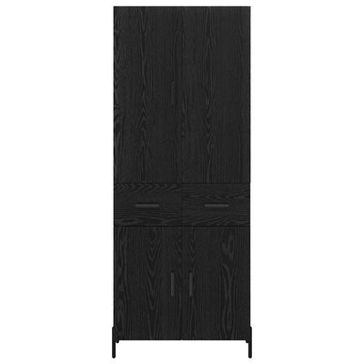 Korkea kaappi Musta tammi. 69,5 x 34 x 180 cm Tekninen puu