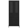 Korkea kaappi Musta tammi. 69,5 x 34 x 180 cm Tekninen puu