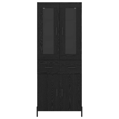 Korkea kaappi Musta tammi. 69,5 x 34 x 180 cm Tekninen puu