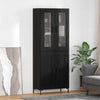 Korkea tammi kaappi, 2 pcs, musta. 69,5 x 34 x 180 cm