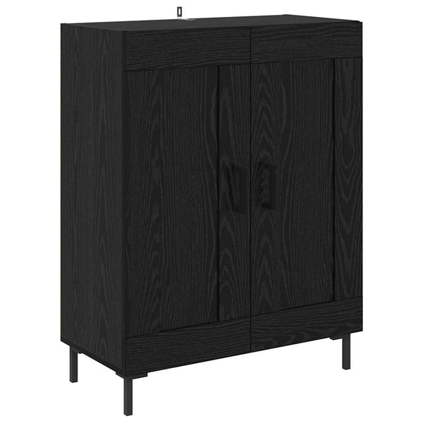 Korkea tammi kaappi, 2 pcs, musta. 69,5 x 34 x 180 cm