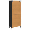 Korkea tammi kaappi, 2 pcs, musta. 69,5 x 34 x 180 cm