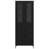 Korkea tammi kaappi, 2 pcs, musta. 69,5 x 34 x 180 cm