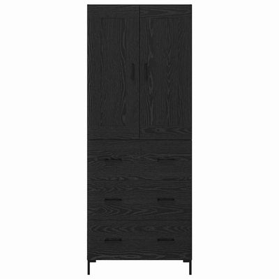 Korkea kaappi Musta tammi. 69,5 x 34 x 180 cm Tekninen puu