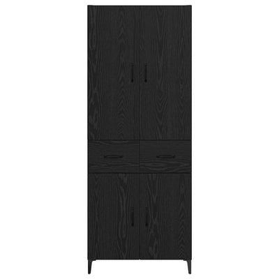 Korkea kaappi Musta tammi. 69,5 x 34 x 180 cm Tekninen puu