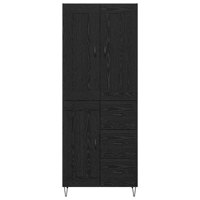 Korkea kaappi Musta tammi. 69,5 x 34 x 180 cm Tekninen puu