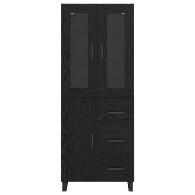 Korkea kaappi Musta tammi. 69,5 x 34 x 180 cm Tekninen puu