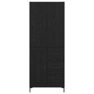 Korkea kaappi Musta tammi. 69,5 x 34 x 180 cm Tekninen puu