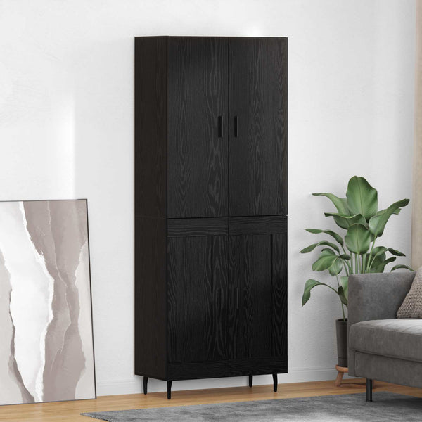 Musta tammi korkea kaappi 69,5 x 34 x 180 cm