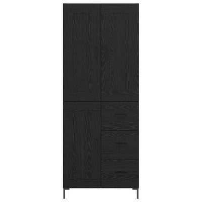 Korkea kaappi Musta tammi. 69,5 x 34 x 180 cm Tekninen puu