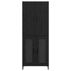 Korkea kaappi Musta tammi. 69,5 x 34 x 180 cm Tekninen puu