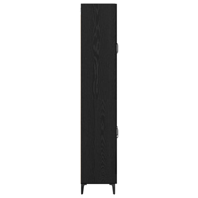 Korkea kaappi Musta tammi. 69,5 x 34 x 180 cm Tekninen puu