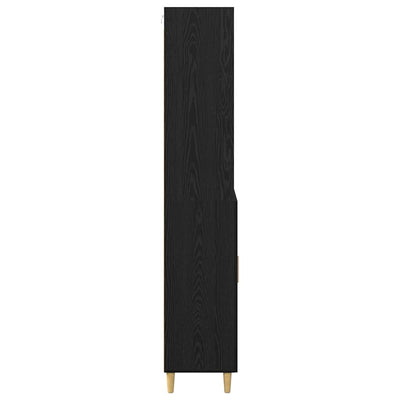 Korkea kaappi 2 pcs Musta tammi. 69,5 x 34 x 180 cm