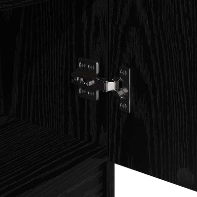 Sivupöydät 3 pcs Musta tammi 69,5 x 34 x 180 cm Tekninen puu