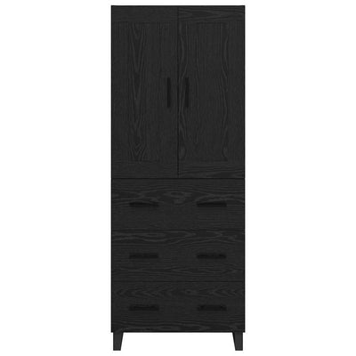 Korkea kaappi laatikon kanssa 2 pcs Musta tammi. Tekninen puu