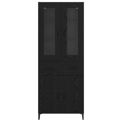 Korkea kaappi Musta tammi. 69,5 x 34 x 180 cm Tekninen puu