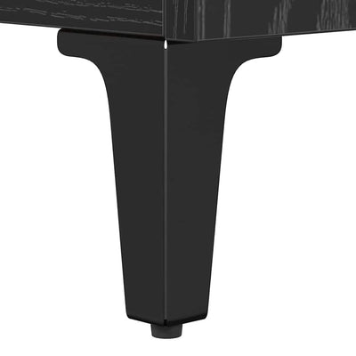 Sivupöytä Seinäkiinnitettävä 2 pcs Musta tammi. Tekninen puu