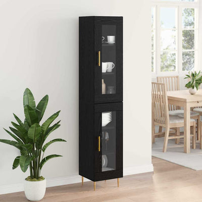 Korkea kaappi Musta tammi. 34,5 x 34 x 180 cm Tekninen puu