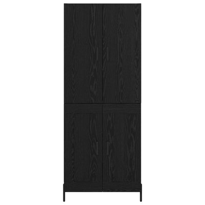 Korkea kaappi Musta tammi. 69,5 x 34 x 180 cm Tekninen puu