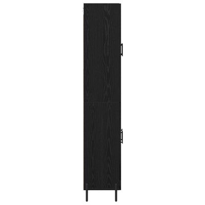 Korkea kaappi Musta tammi. 69,5 x 34 x 180 cm Tekninen puu