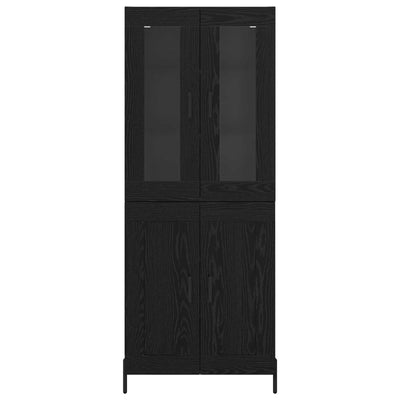 Korkea kaappi Musta tammi. 69,5 x 34 x 180 cm Tekninen puu