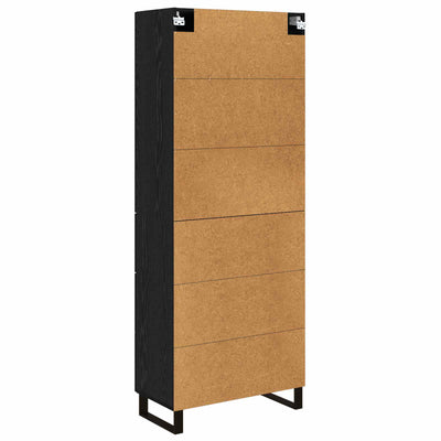 Korkea kaappi Musta tammi. 69,5 x 34 x 180 cm Tekninen puu