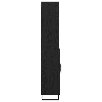 Korkea kaappi laatikon kanssa 2 pcs Musta tammi. Tekninen puu