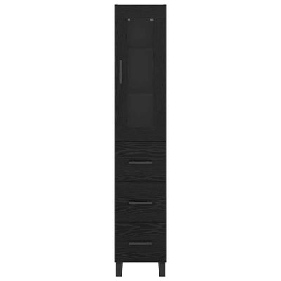 Korkea kaappi Musta tammi. 69,5 x 34 x 180 cm Tekninen puu
