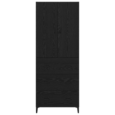 Korkea kaappi Musta tammi. 69,5 x 34 x 180 cm Tekninen puu