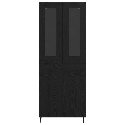 Korkea kaappi Musta tammi. 69,5 x 34 x 180 cm Tekninen puu