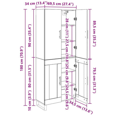 Sivupöytä Seinäkiinnitettävä 2 pcs Musta tammi. Tekninen puu