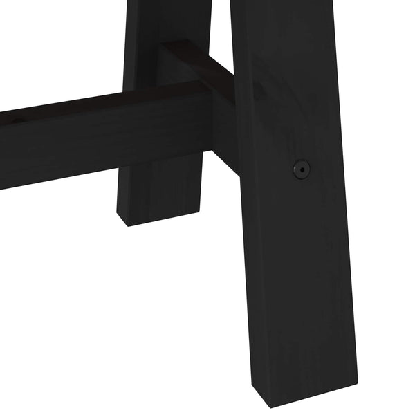 Ruokapenkki NOAIN 180 x 41 x 45 cm Massiivimänty Musta