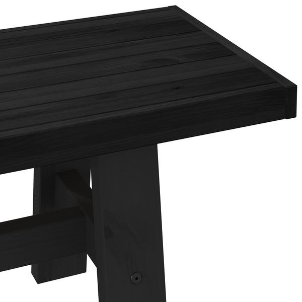 Ruokapenkki NOAIN 180 x 41 x 45 cm Massiivimänty Musta