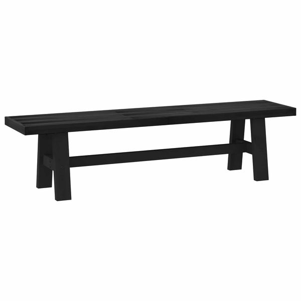 Ruokapenkki NOAIN 180 x 41 x 45 cm Massiivimänty Musta