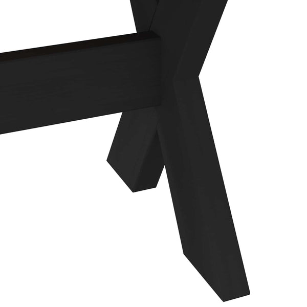 Ruokapenkki NOAIN 120 x 41 x 45 cm Massiivimänty Musta